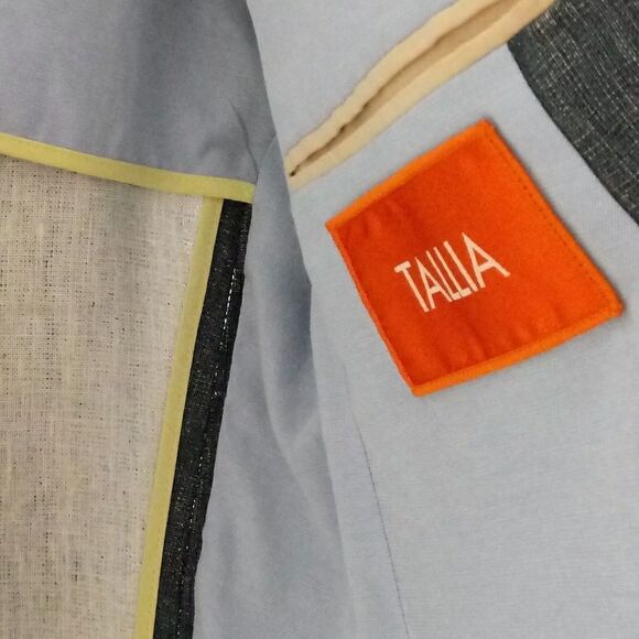 Tallia Orange Denim Washed Slim Fit Blazer - Picture 5 of 7